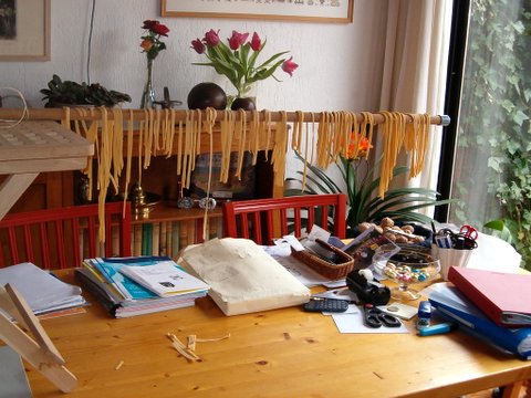 Eigen gedraaide pasta